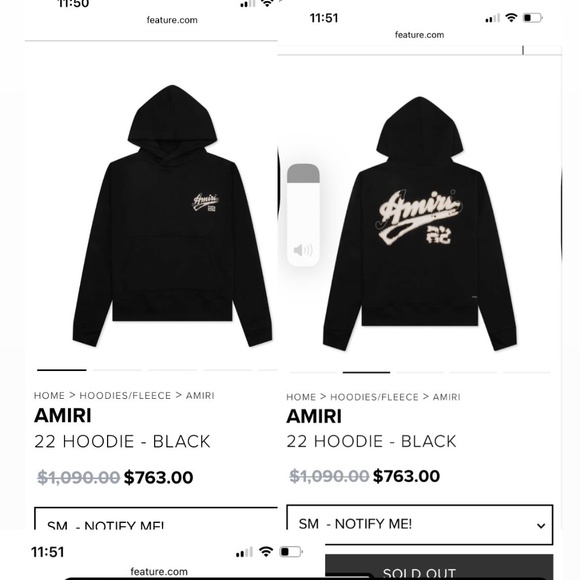 AMIRI 22 Men’s hoodie - Picture 1 of 5